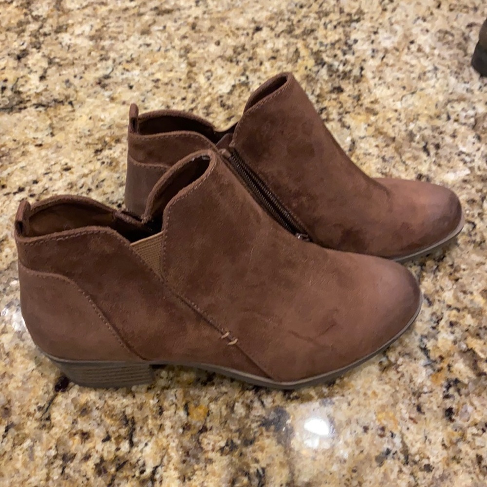 Suede-ish look short boots